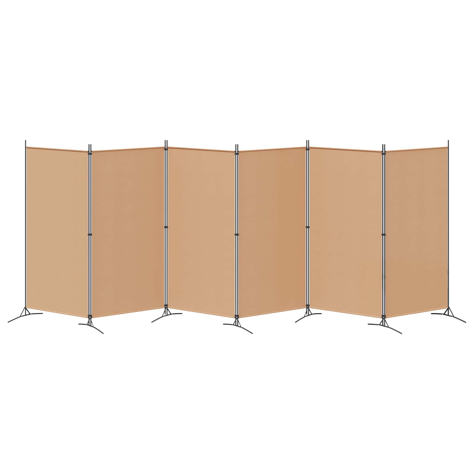 Διαχωριστικό Δωματίου 6-Πάνελ Μπεζ 520 x 180 cm Ύφασμα - Pakobazaar