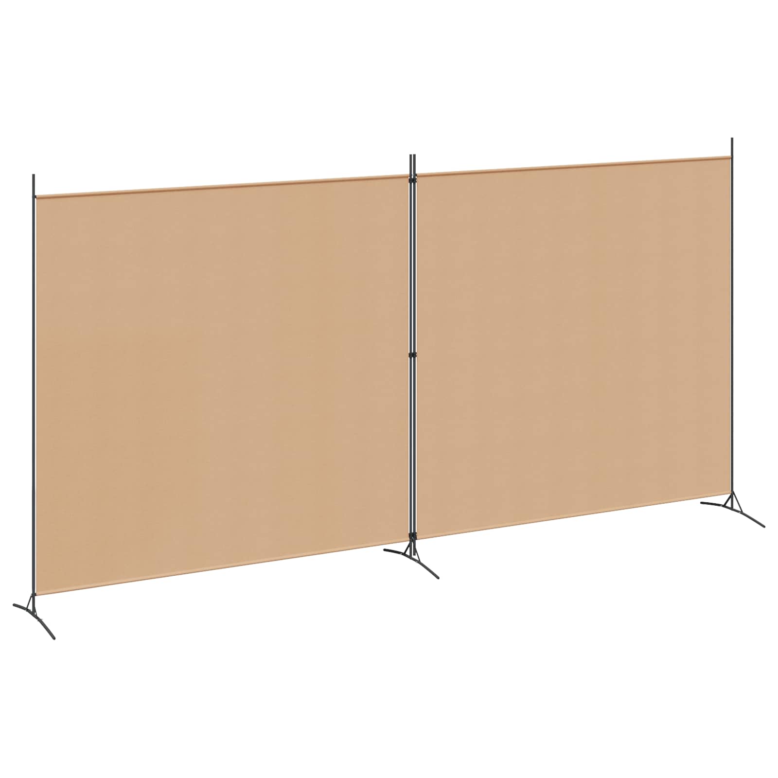Δίαυλος Δωματίου 2 Πάνελ Μπεζ 348 x 180 cm Ύφασμα - Pakobazaar