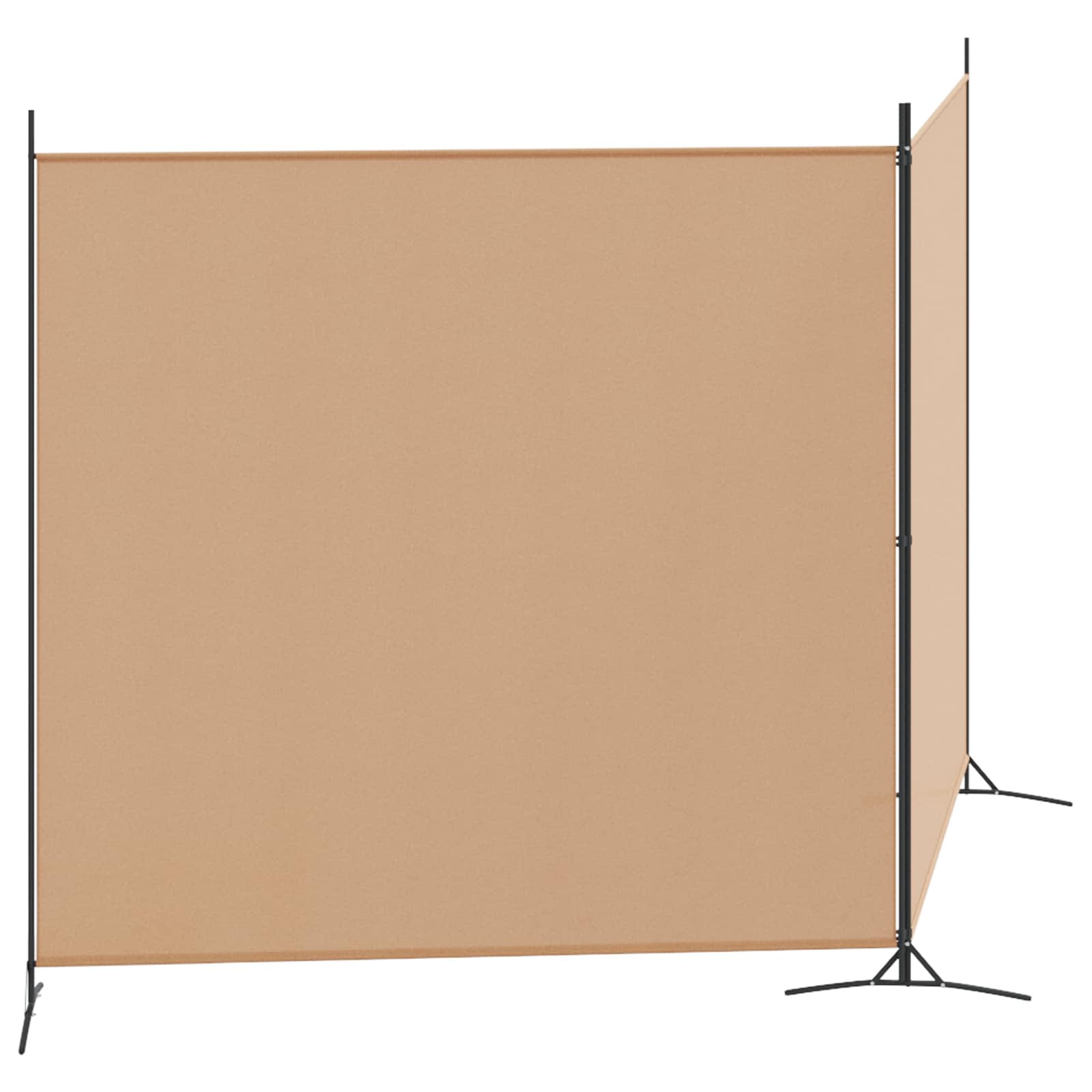 Δίαυλος Δωματίου 2 Πάνελ Μπεζ 348 x 180 cm Ύφασμα - Pakobazaar
