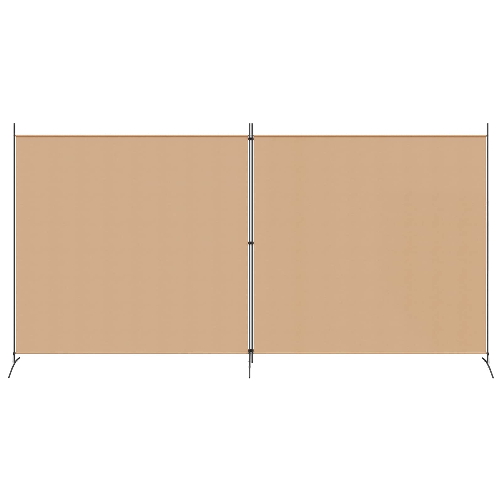 Δίαυλος Δωματίου 2 Πάνελ Μπεζ 348 x 180 cm Ύφασμα - Pakobazaar