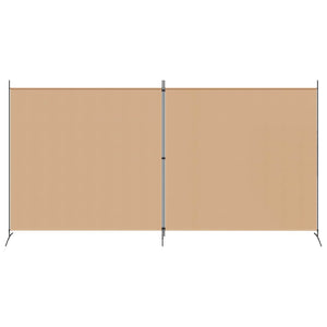 Δίαυλος Δωματίου 2 Πάνελ Μπεζ 348 x 180 cm Ύφασμα - Pakobazaar