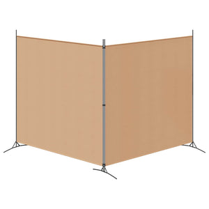 Δίαυλος Δωματίου 2 Πάνελ Μπεζ 348 x 180 cm Ύφασμα - Pakobazaar