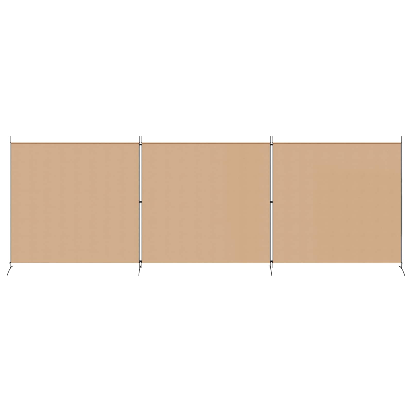 4-Πίνακας Διαχωριστικός Μπεζ 525 x 180 cm Ύφασμα - Pakobazaar