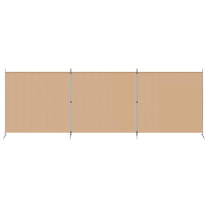 4-Πίνακας Διαχωριστικός Μπεζ 525 x 180 cm Ύφασμα - Pakobazaar