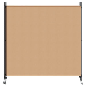 4-Πίνακας Διαχωριστικός Μπεζ 698 x 180 cm Ύφασμα - Pakobazaar