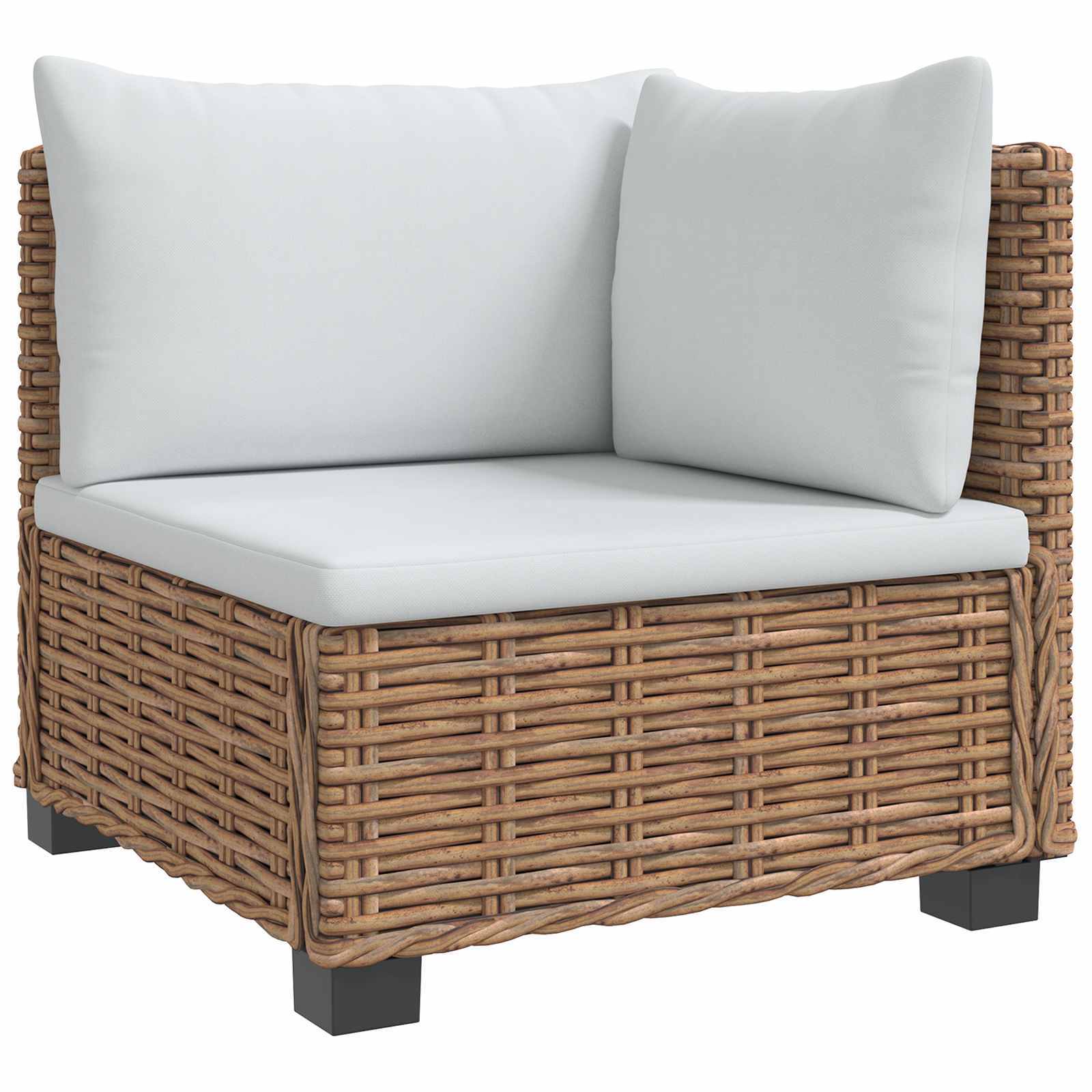 4 τμχ. Σετ σαλονιού από ρατάν με μαξιλάρια GENDT Φυσικό Ράτταν - Pakobazaar