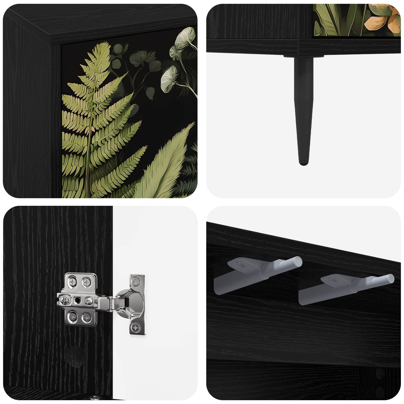 Πλαϊνό γραφείο RHENEN Μαύρη Δρυς 69 x 33 x 76 εκ. - Pakobazaar