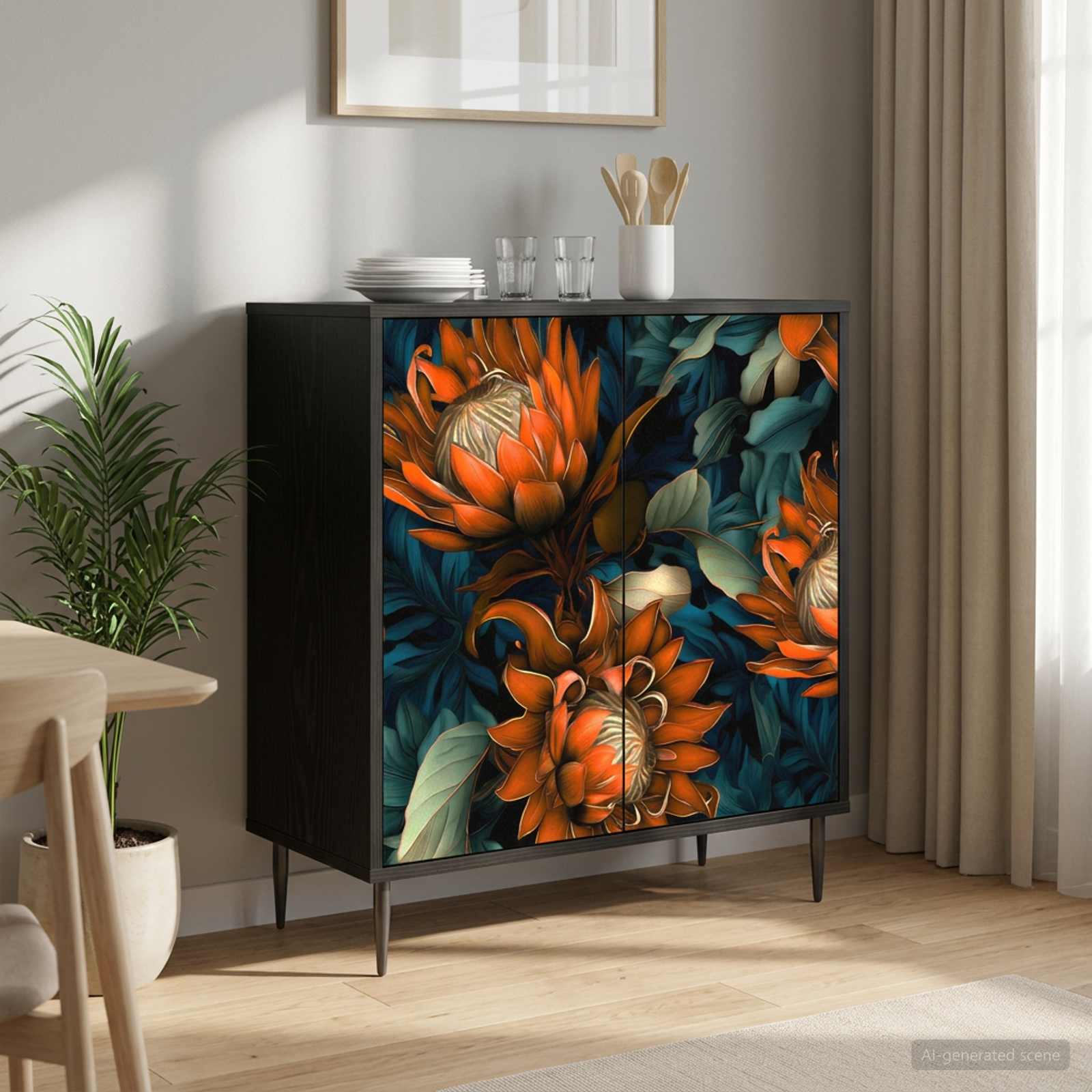 Πλαϊνό γραφείο LOCHEM Μαύρη Δρυς 69 x 33 x 76 εκ. - Pakobazaar