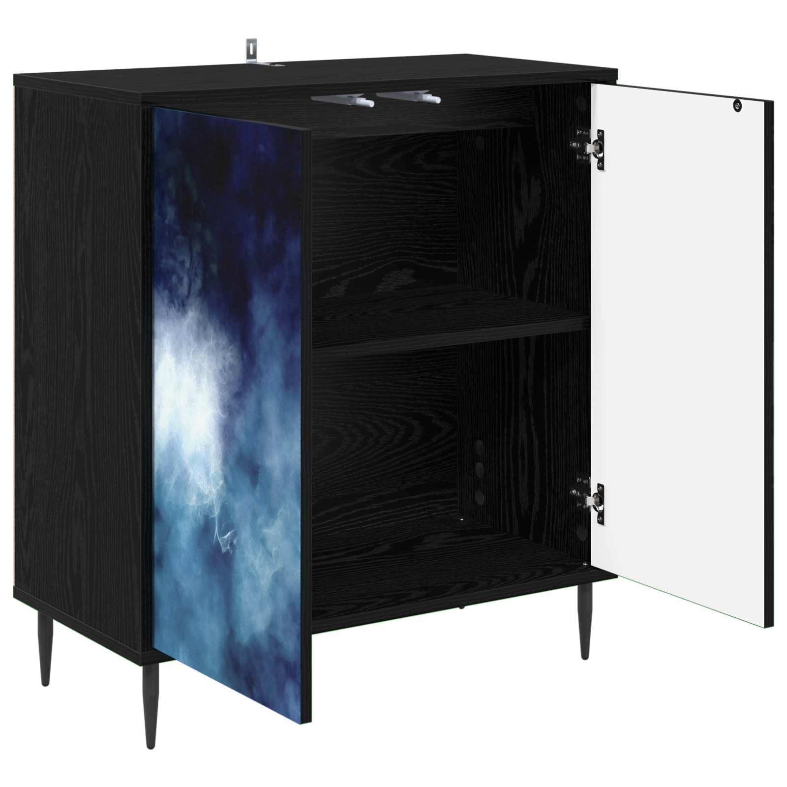 Πλαϊνό γραφείο RAALTE Μαύρη Δρυς 69 x 33 x 76 εκ. - Pakobazaar