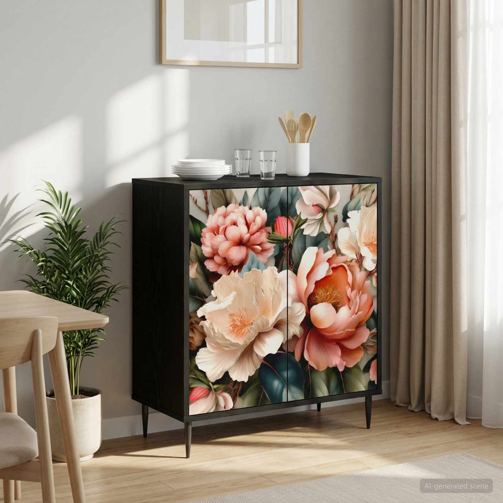 Πλαϊνό γραφείο BORNE Μαύρη Δρυς 69 x 33 x 76 εκ. - Pakobazaar