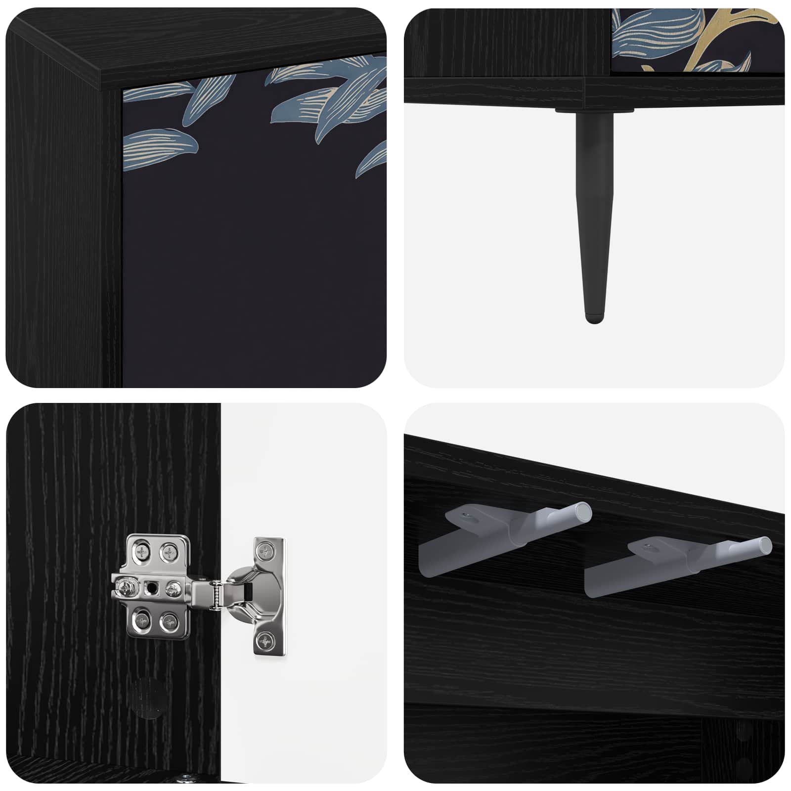 Πλαϊνό γραφείο DOKKUM Μαύρη Δρυς 69 x 33 x 76 εκ. - Pakobazaar