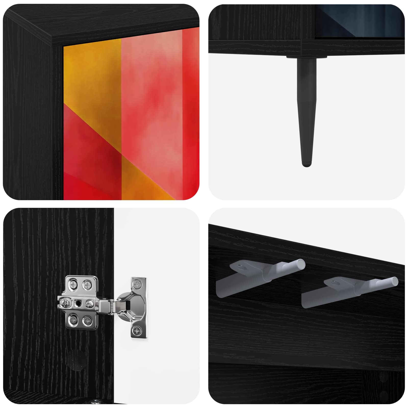 Πλαϊνό γραφείο HEESCH Μαύρη Δρυς 69 x 33 x 76 εκ. - Pakobazaar