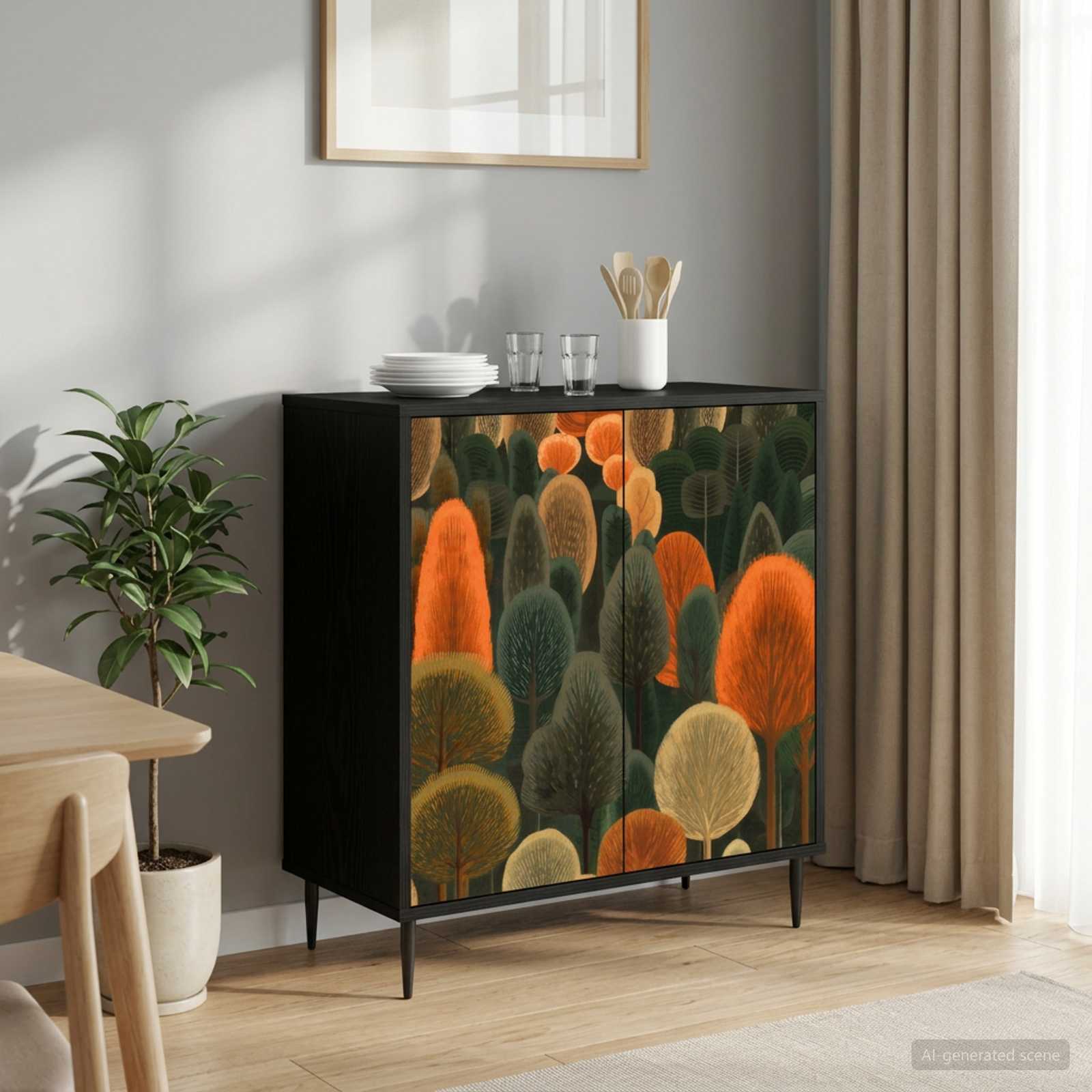 Πλαϊνό γραφείο ZAANDAM Μαύρη Δρυς 69 x 33 x 76 εκ. - Pakobazaar