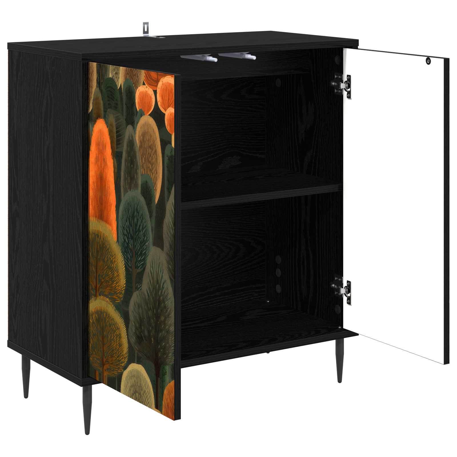 Πλαϊνό γραφείο ZAANDAM Μαύρη Δρυς 69 x 33 x 76 εκ. - Pakobazaar