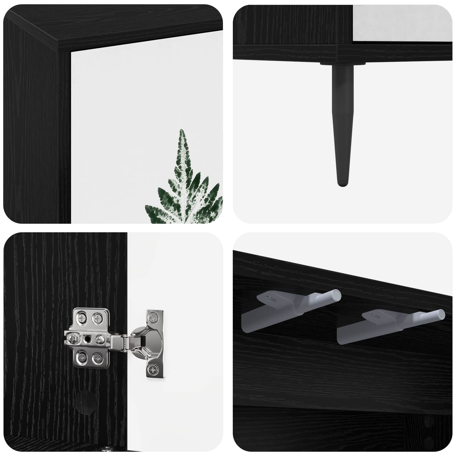 Πλαϊνό γραφείο HANAU Μαύρη Δρυς 69 x 33 x 76 εκ. - Pakobazaar