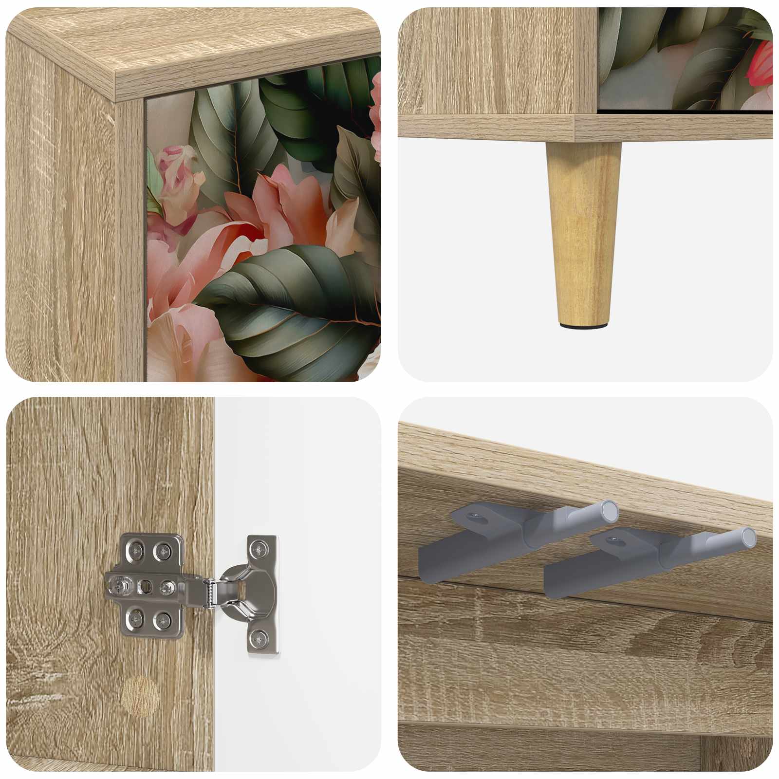 Πλαϊνό γραφείο BORNE Sonoma 102 x 33 x 75 εκ.