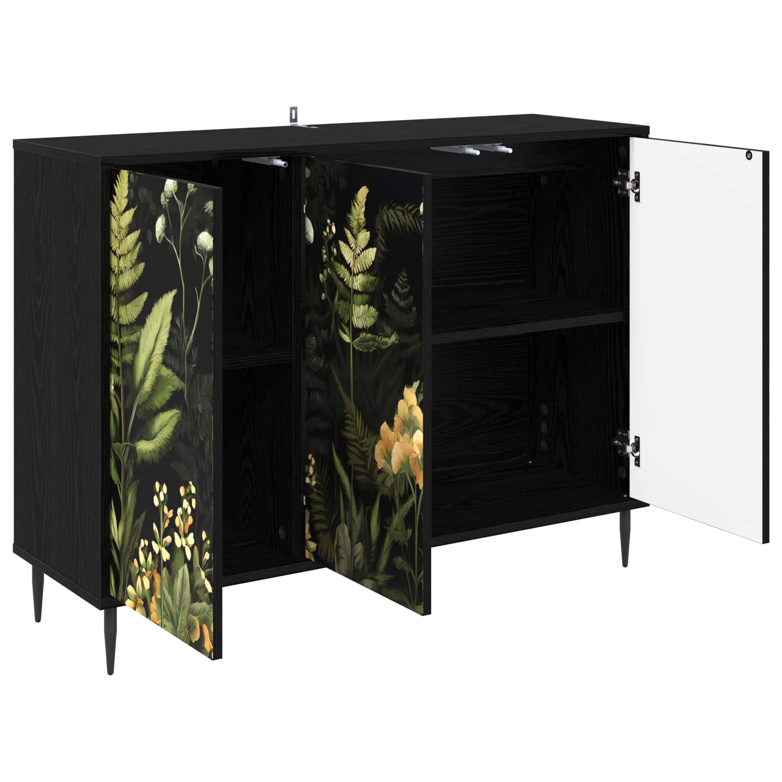 Πλαϊνό γραφείο RHENEN Μαύρη Δρυς 102 x 33 x 76 εκ.