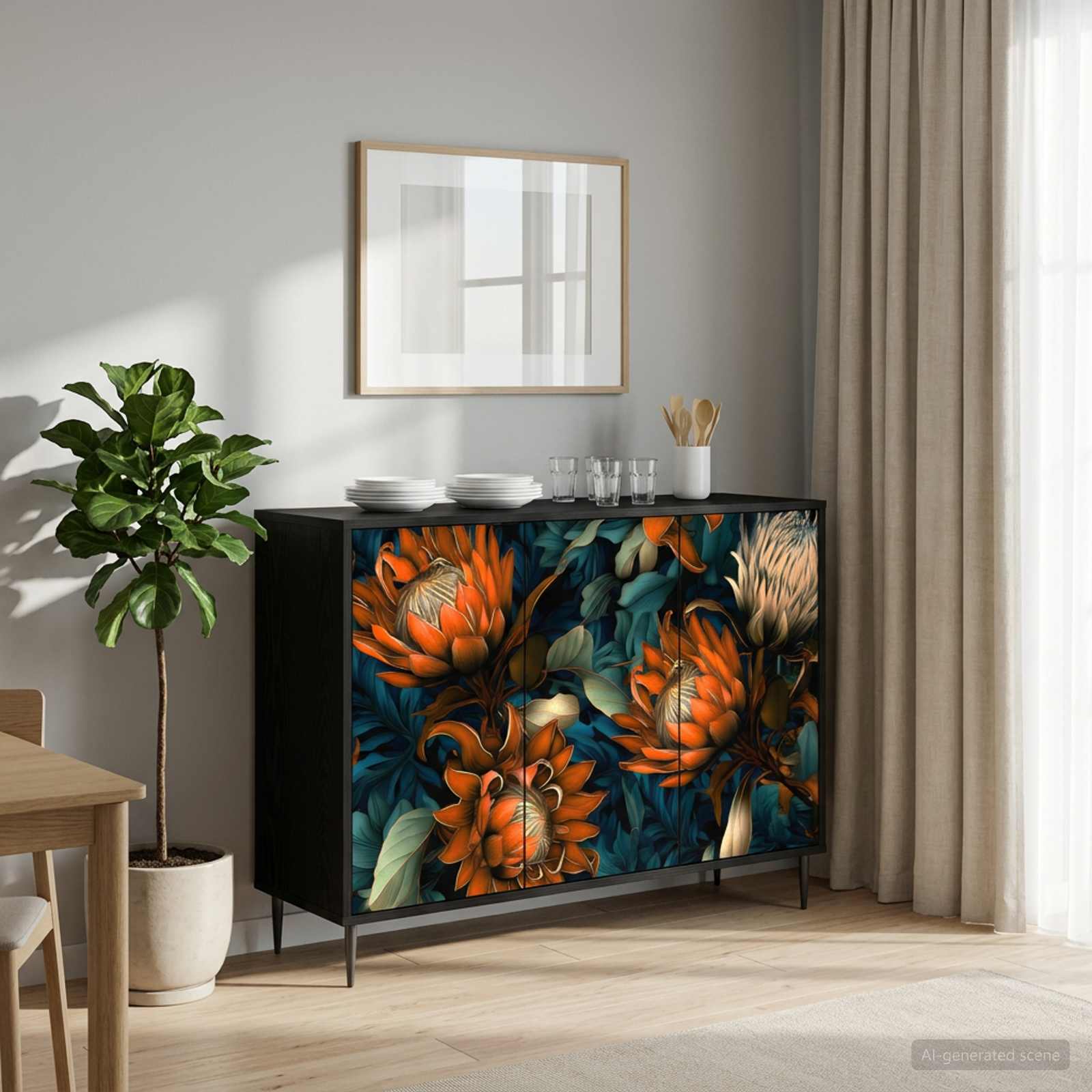 Πλαϊνό γραφείο LOCHEM Μαύρη Δρυς 102 x 33 x 76 εκ. - Pakobazaar