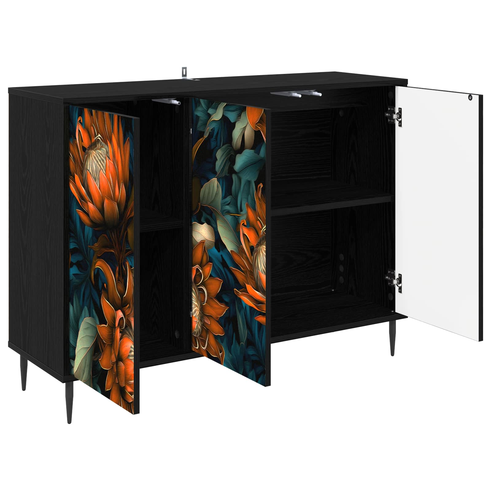 Πλαϊνό γραφείο LOCHEM Μαύρη Δρυς 102 x 33 x 76 εκ. - Pakobazaar