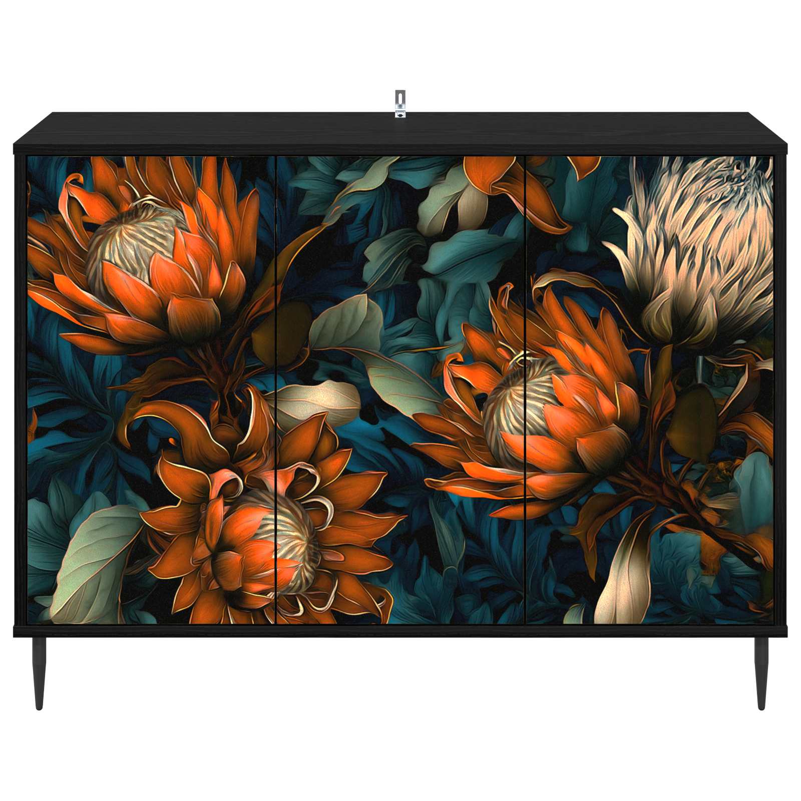 Πλαϊνό γραφείο LOCHEM Μαύρη Δρυς 102 x 33 x 76 εκ. - Pakobazaar