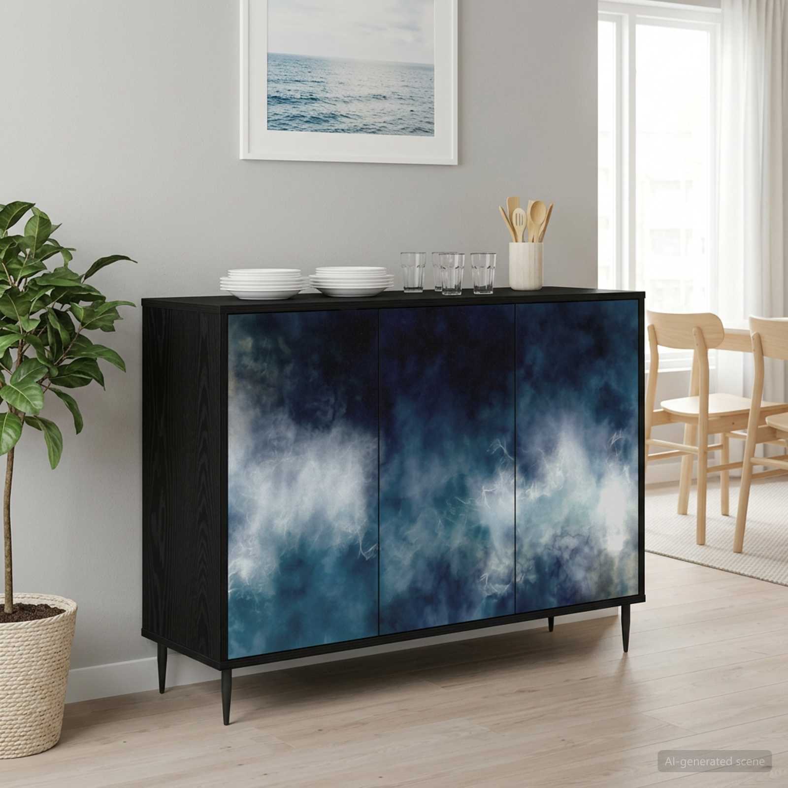 Πλαϊνό γραφείο RAALTE Μαύρη Δρυς 102 x 33 x 76 εκ. - Pakobazaar