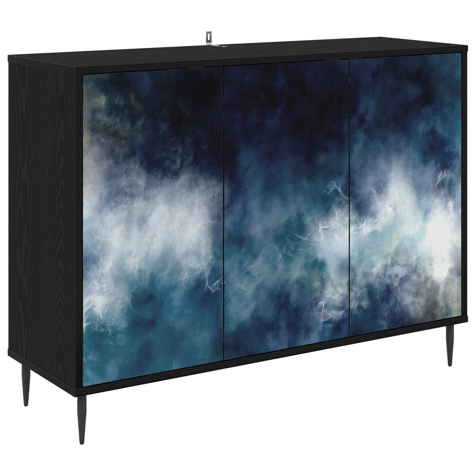 Πλαϊνό γραφείο RAALTE Μαύρη Δρυς 102 x 33 x 76 εκ. - Pakobazaar