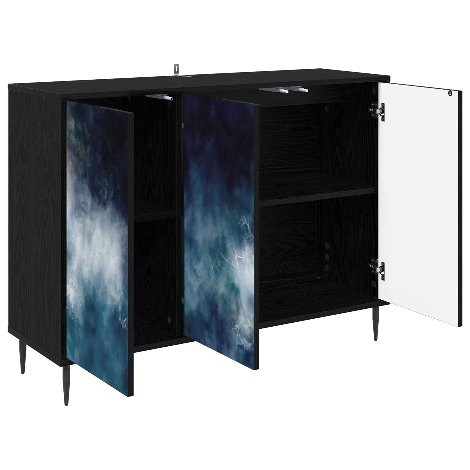 Πλαϊνό γραφείο RAALTE Μαύρη Δρυς 102 x 33 x 76 εκ. - Pakobazaar