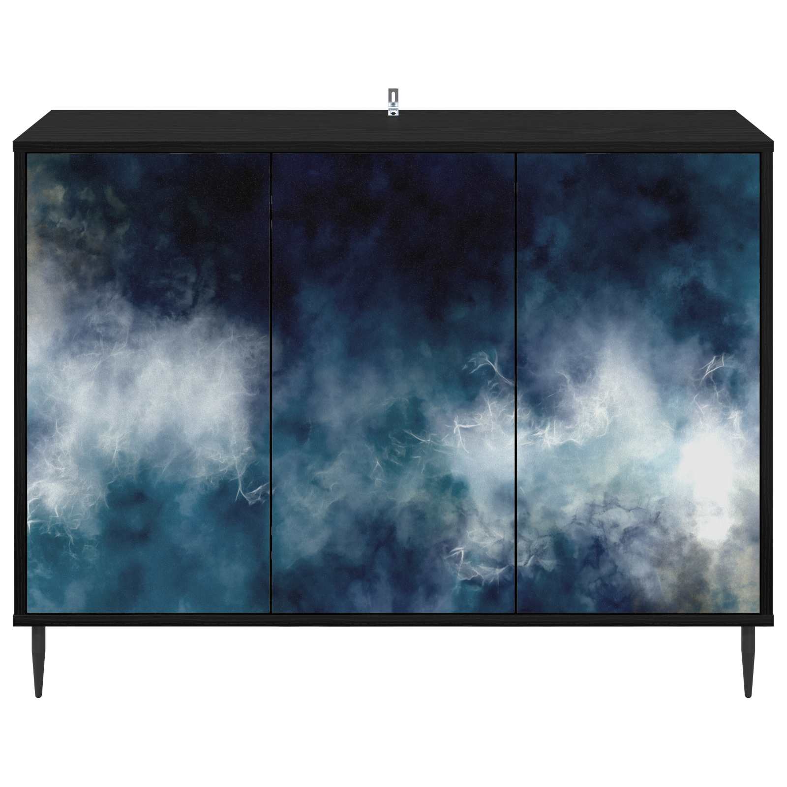 Πλαϊνό γραφείο RAALTE Μαύρη Δρυς 102 x 33 x 76 εκ. - Pakobazaar