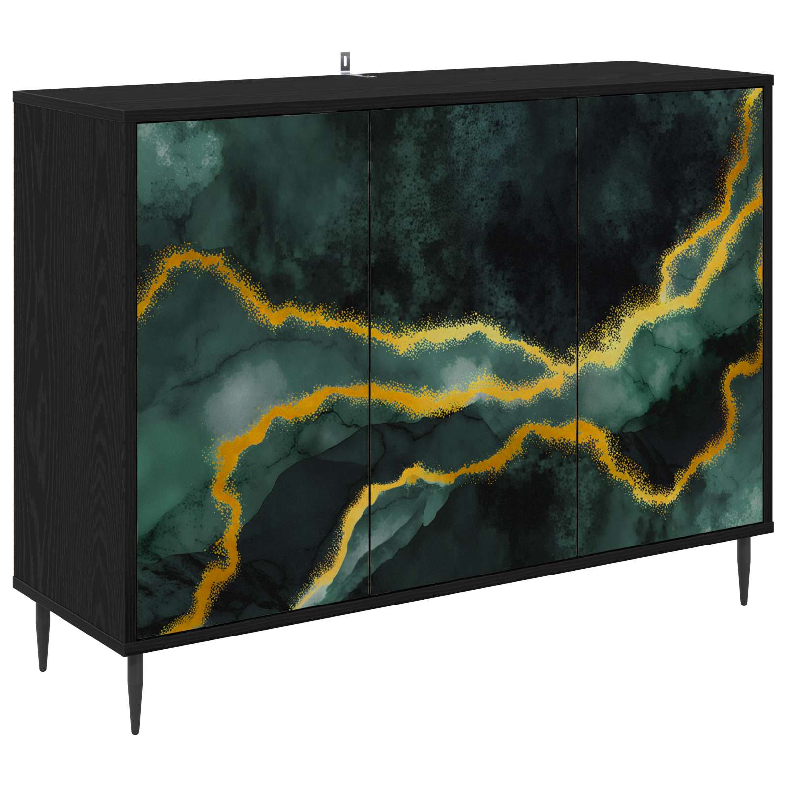 Πλαϊνό γραφείο WIJHE Μαύρη Δρυς 102 x 33 x 76 εκ. - Pakobazaar