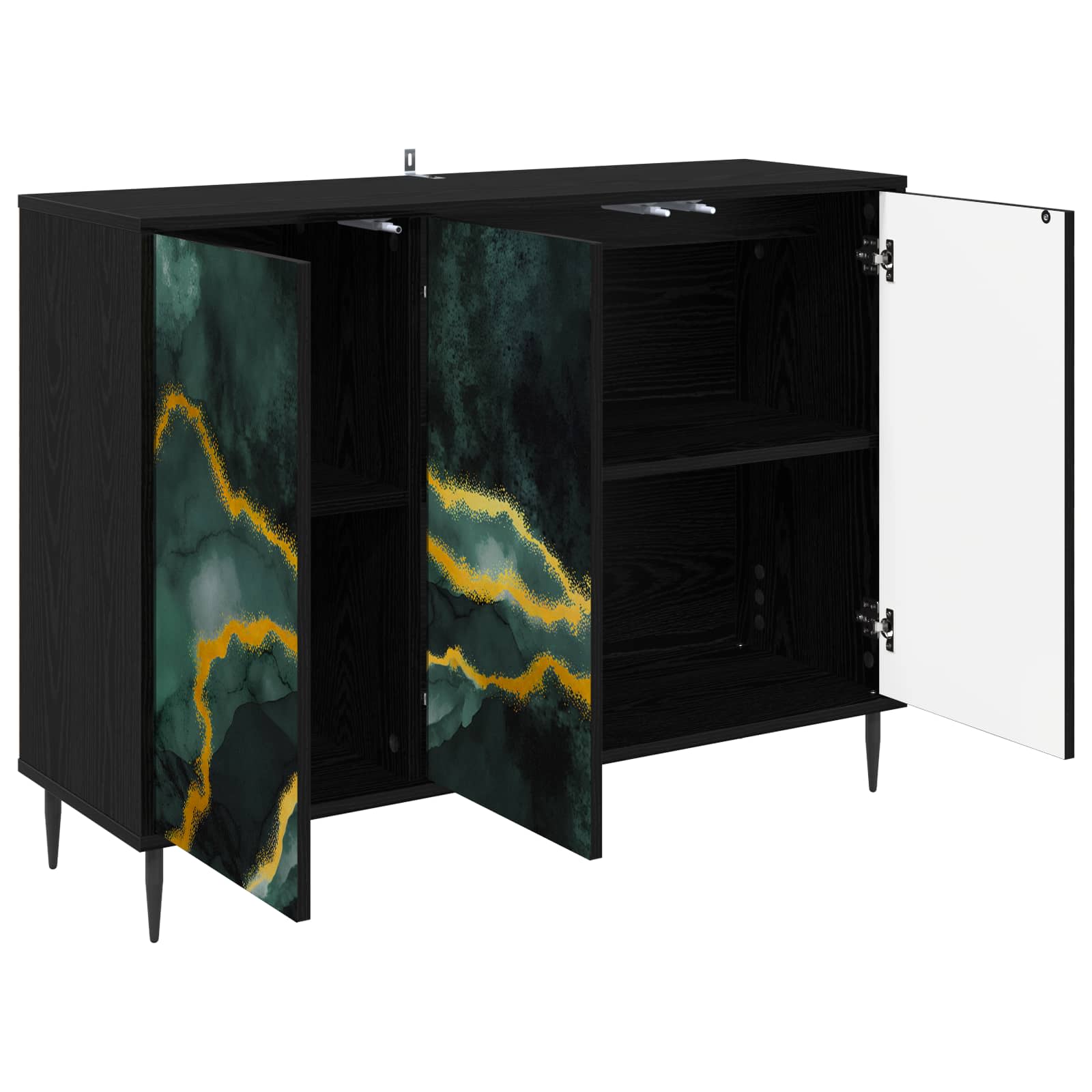 Πλαϊνό γραφείο WIJHE Μαύρη Δρυς 102 x 33 x 76 εκ. - Pakobazaar