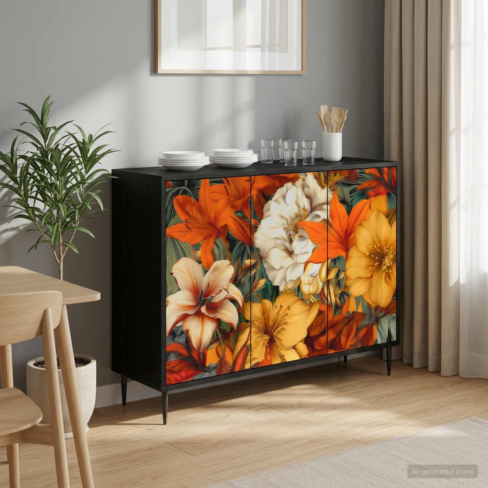 Πλαϊνό γραφείο GENNEP Μαύρη Δρυς 102 x 33 x 76 εκ. - Pakobazaar
