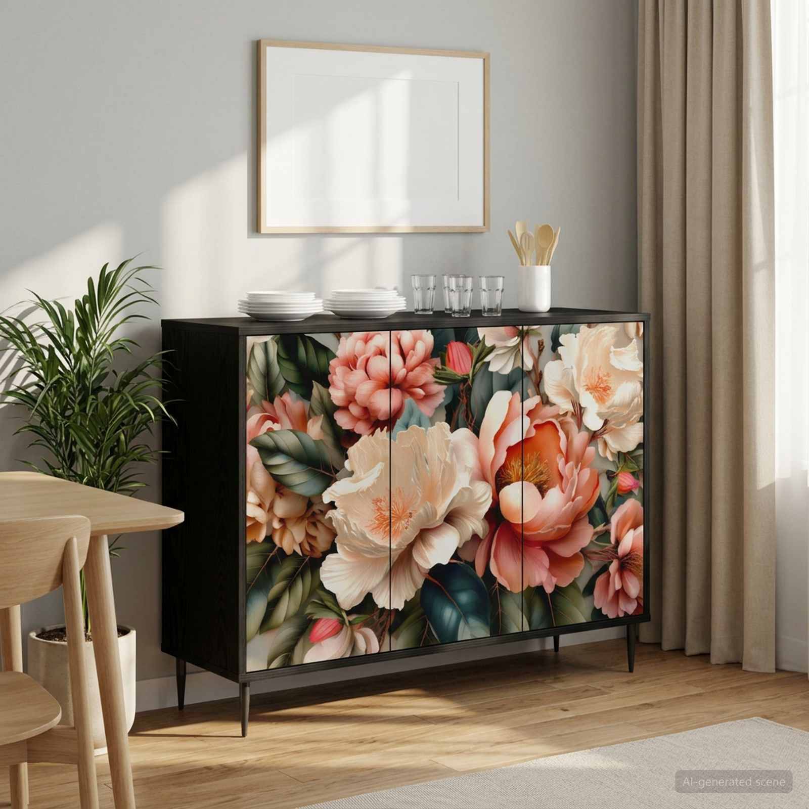 Πλαϊνό γραφείο BORNE Μαύρη Δρυς 102 x 33 x 76 εκ. - Pakobazaar
