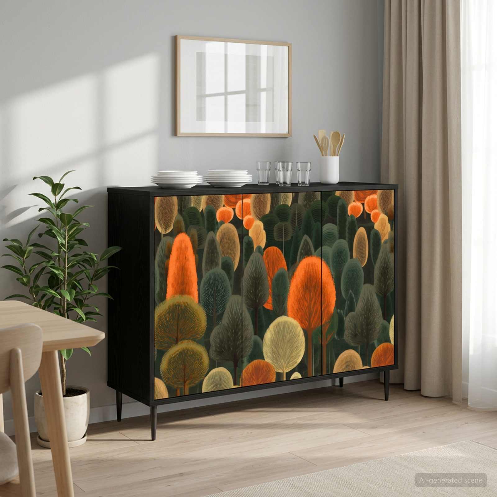 Πλαϊνό γραφείο ZAANDAM Μαύρη Δρυς 102 x 33 x 76 εκ. - Pakobazaar