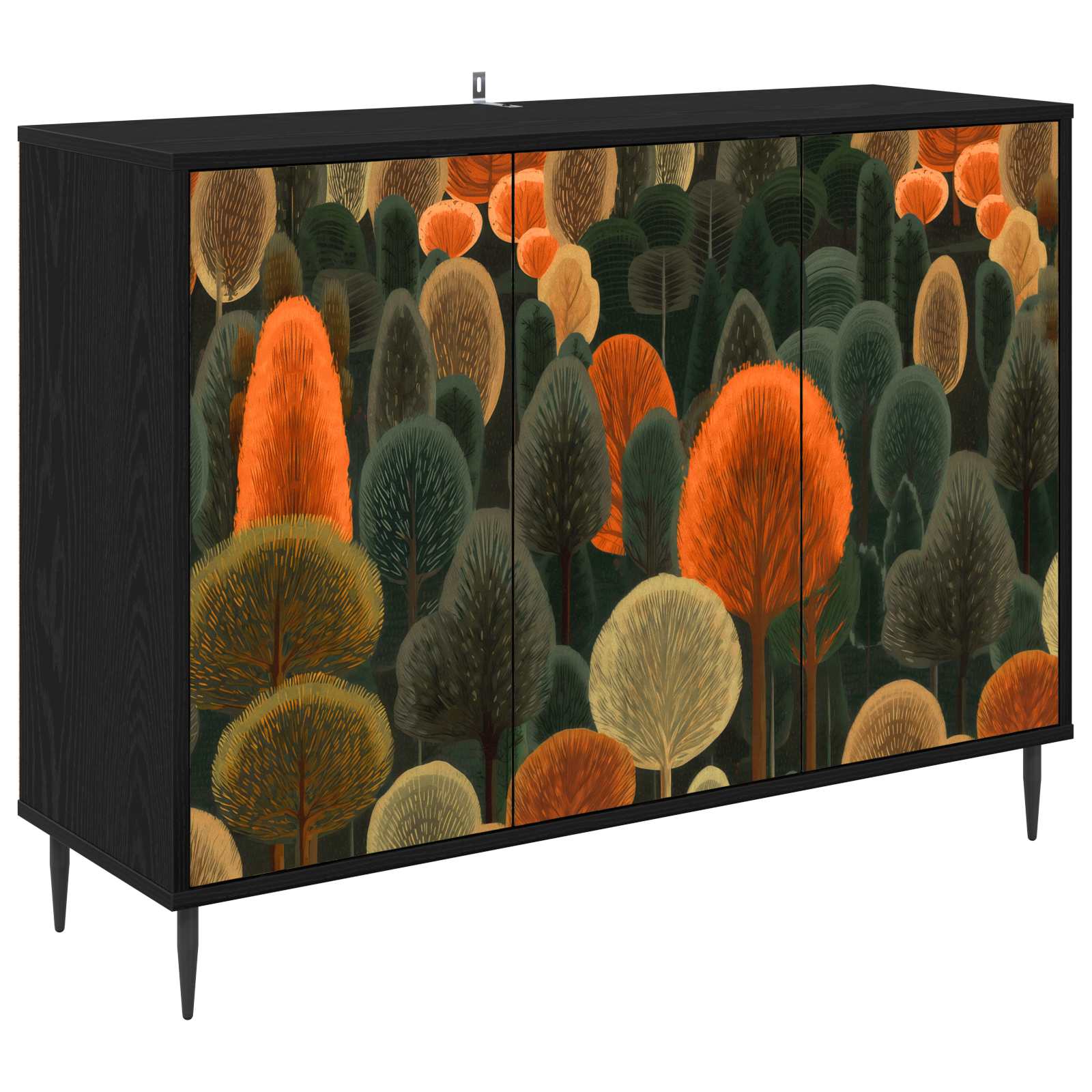 Πλαϊνό γραφείο ZAANDAM Μαύρη Δρυς 102 x 33 x 76 εκ. - Pakobazaar