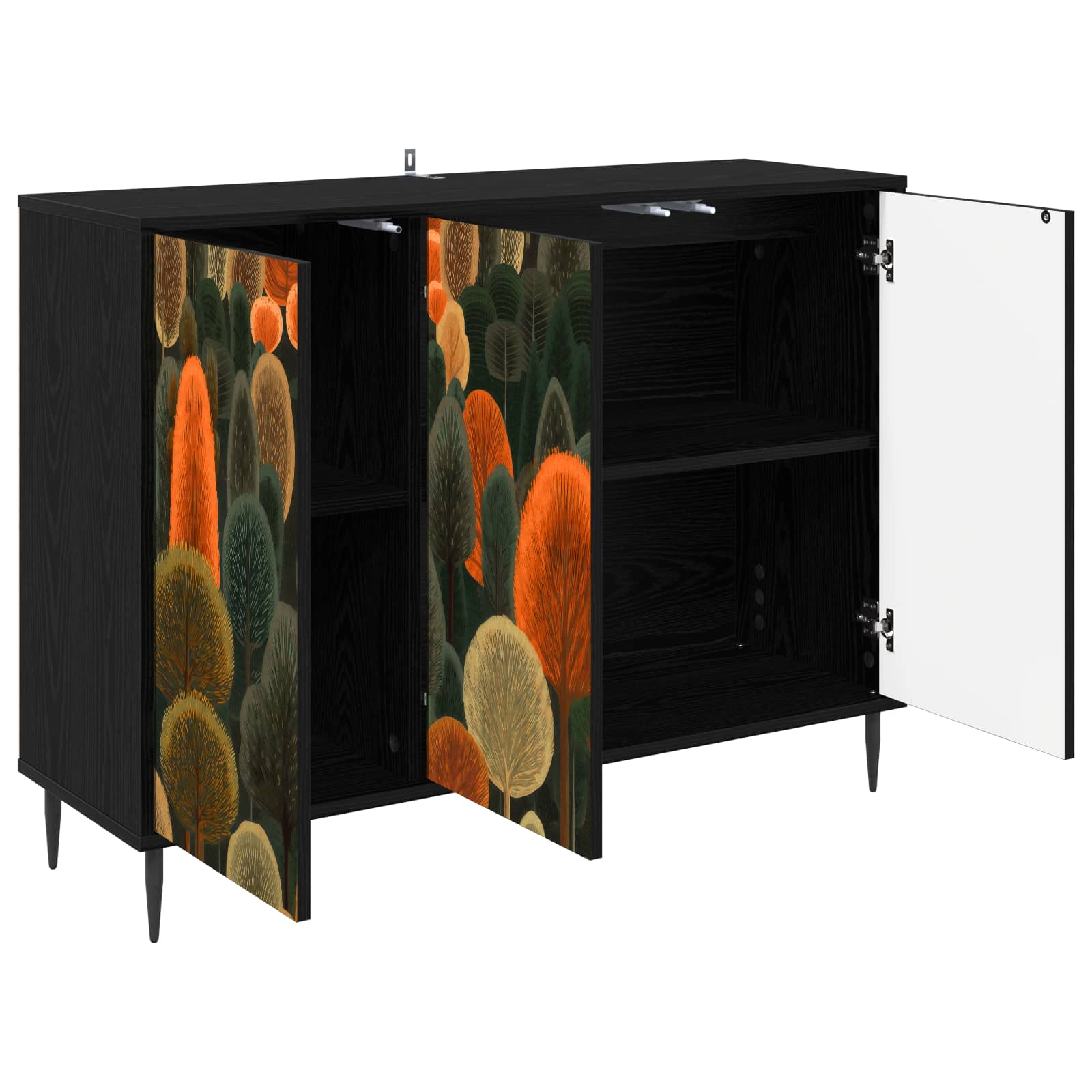 Πλαϊνό γραφείο ZAANDAM Μαύρη Δρυς 102 x 33 x 76 εκ. - Pakobazaar