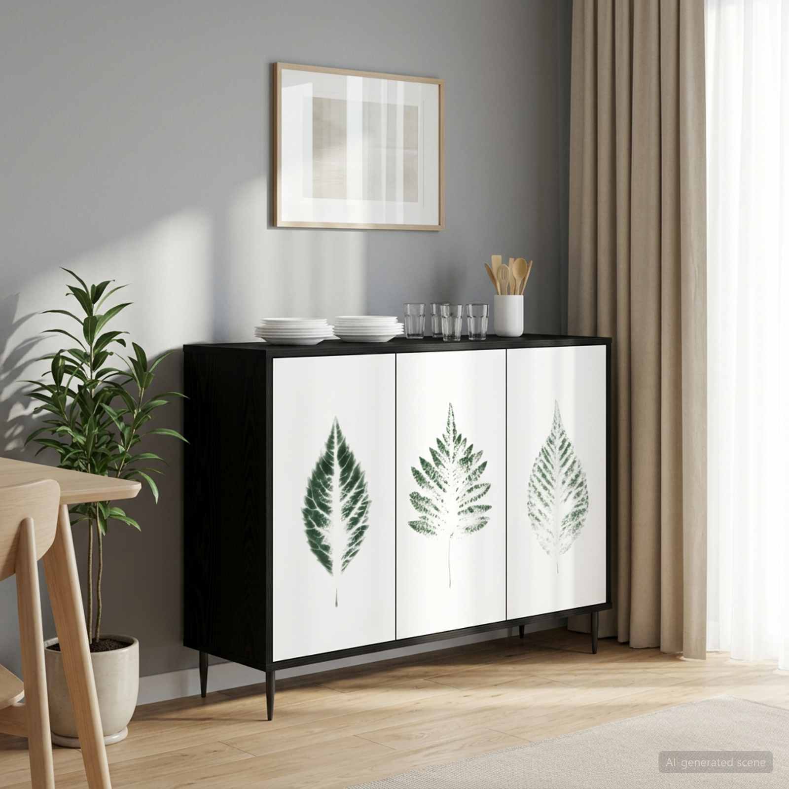 Πλαϊνό γραφείο HANAU Μαύρη Δρυς 102 x 33 x 76 εκ. - Pakobazaar