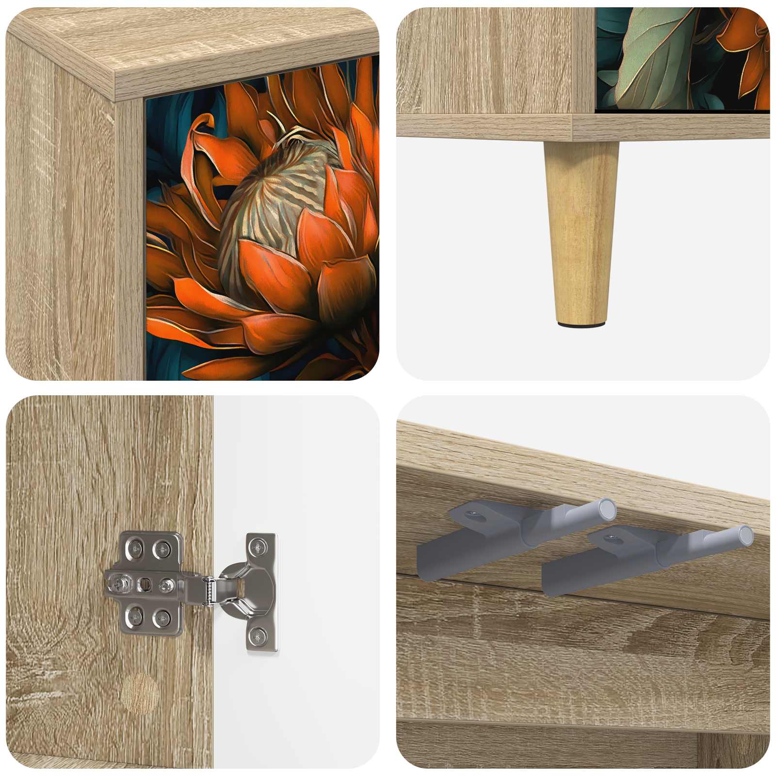 Ντουλάπι TV LOCHEM 69 x 33 x 50 εκ. Sonoma Επεξεργασμένο Ξύλο