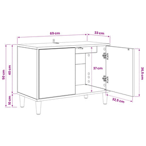 Ντουλάπι TV RAALTE 69 x 33 x 50 εκ. Sonoma Επεξεργασμένο Ξύλο - Pakobazaar