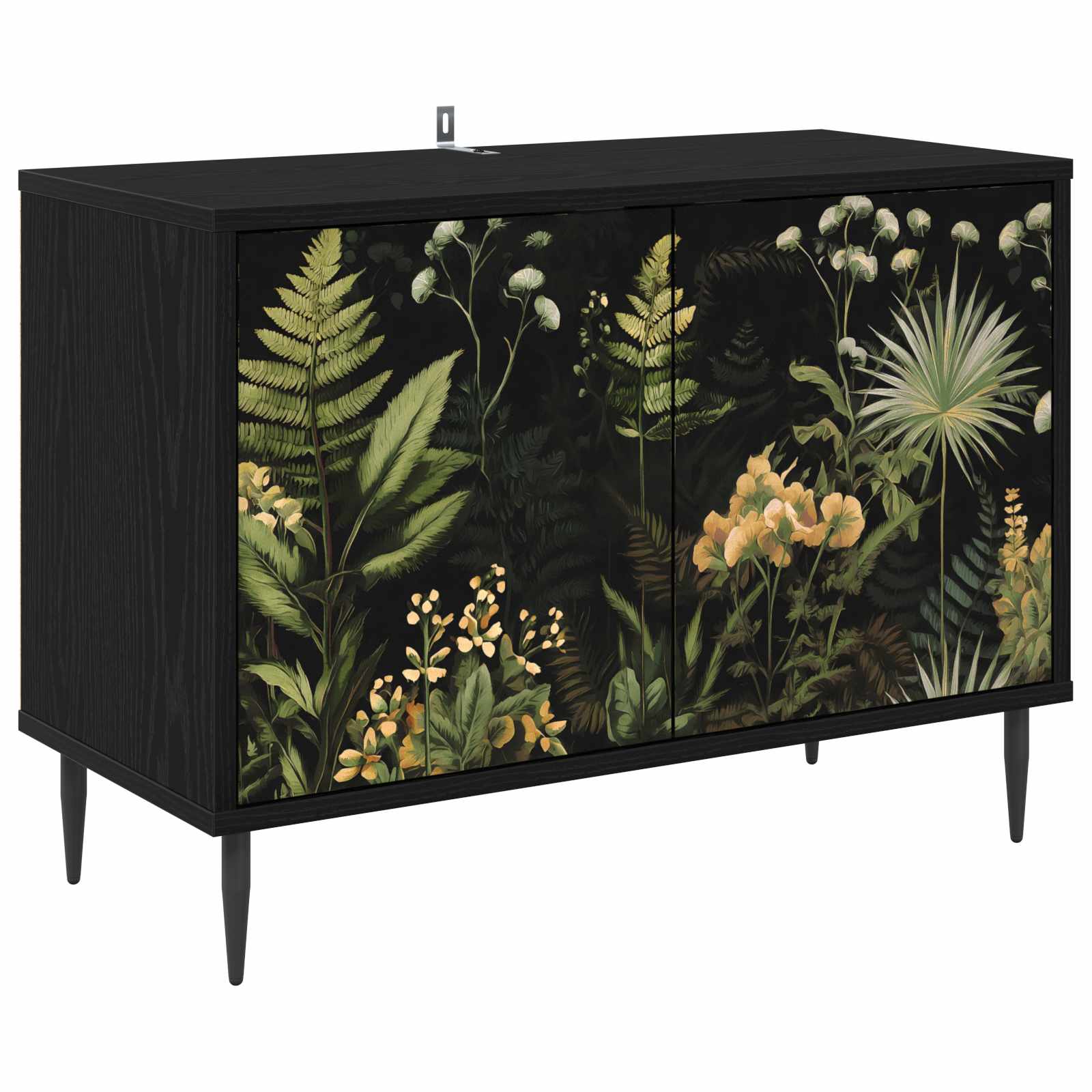 Ντουλάπι TV RHENEN 69 x 33 x 50,5 εκ. Μαύρη Δρυς