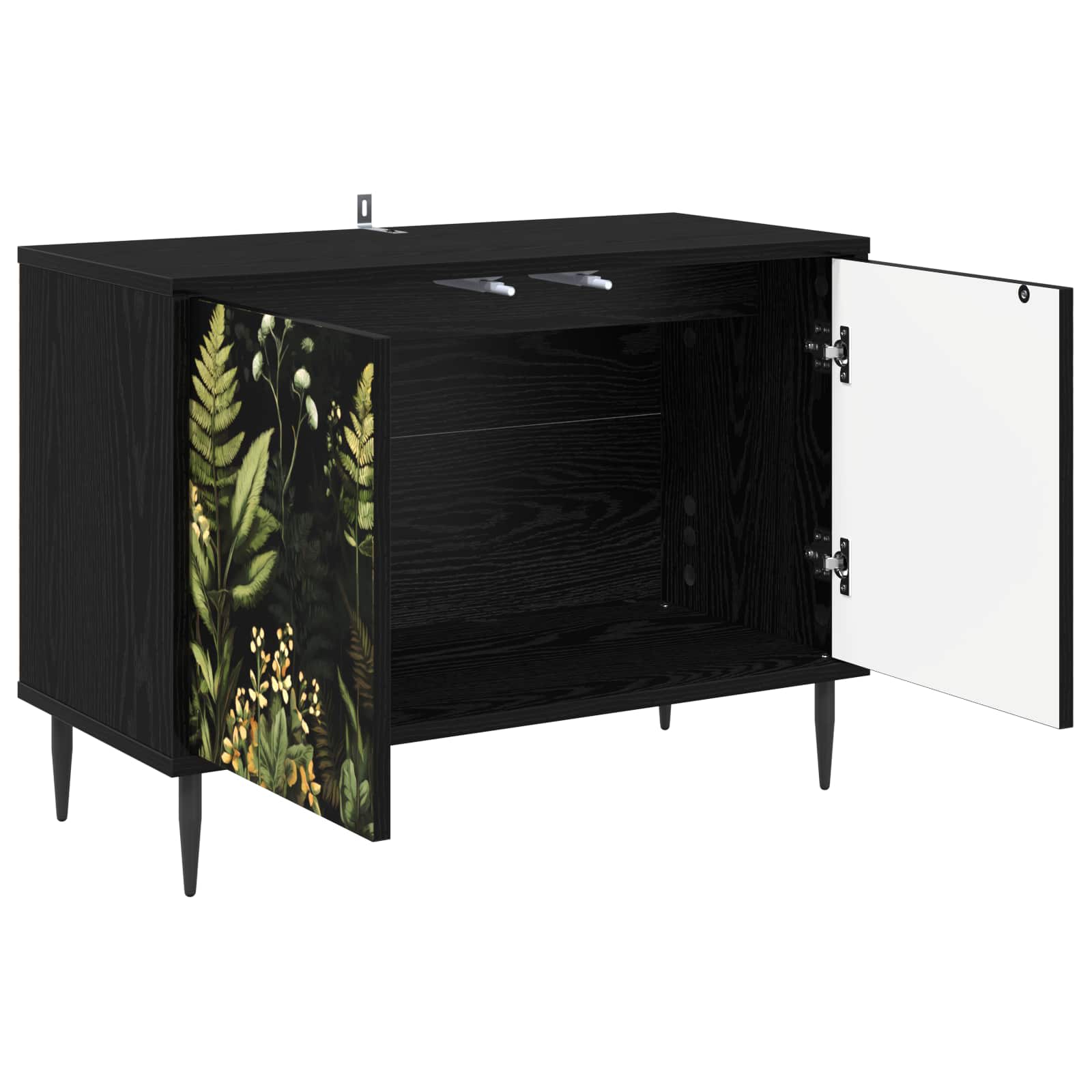Ντουλάπι TV RHENEN 69 x 33 x 50,5 εκ. Μαύρη Δρυς