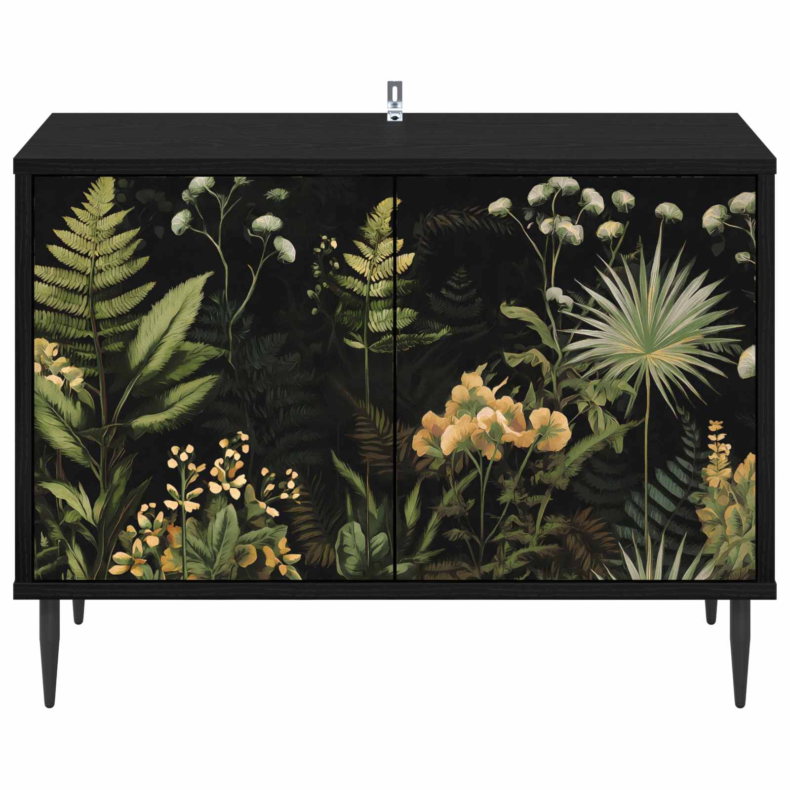 Ντουλάπι TV RHENEN 69 x 33 x 50,5 εκ. Μαύρη Δρυς