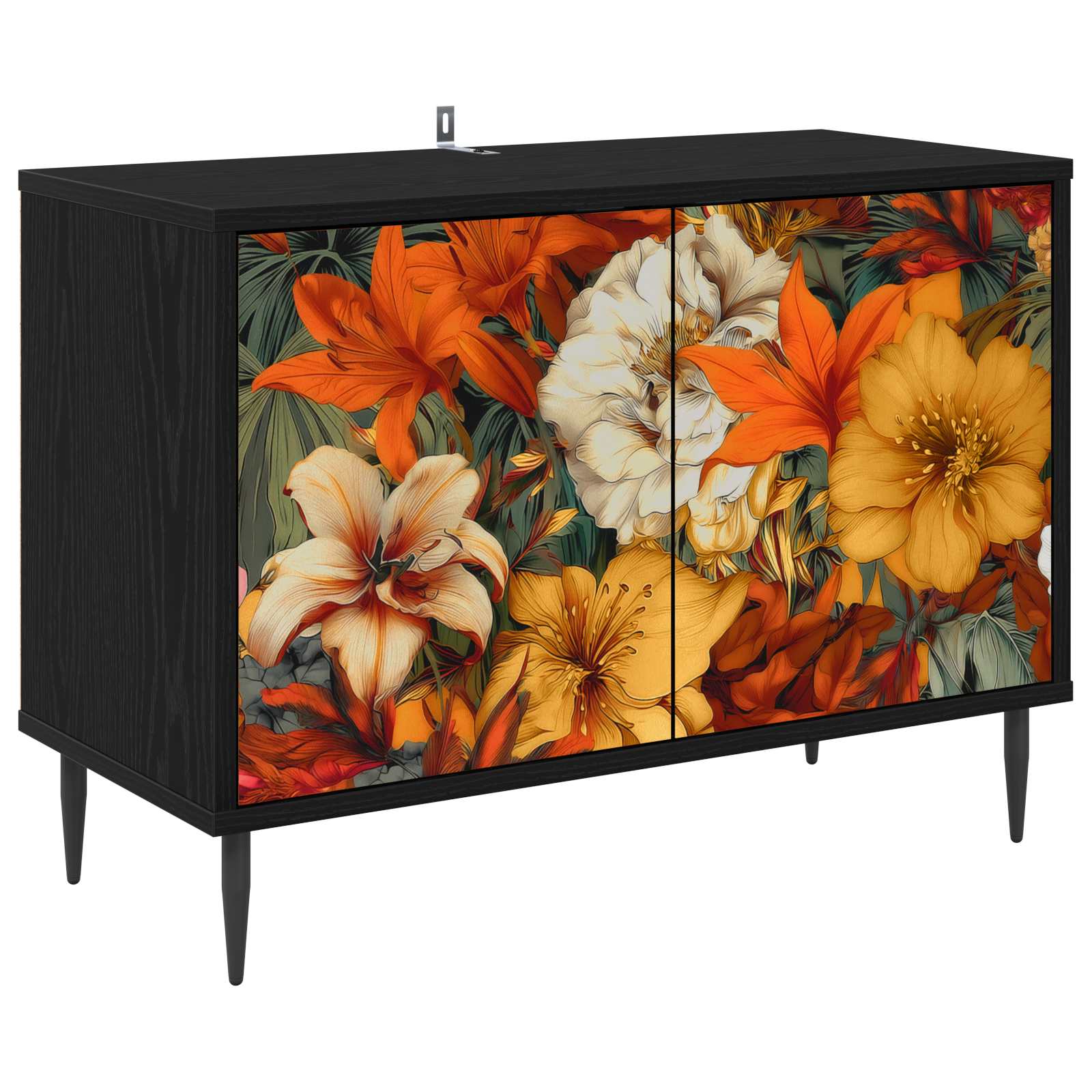 Ντουλάπι TV GENNEP 69 x 33 x 50,5 εκ. Μαύρη Δρυς - Pakobazaar