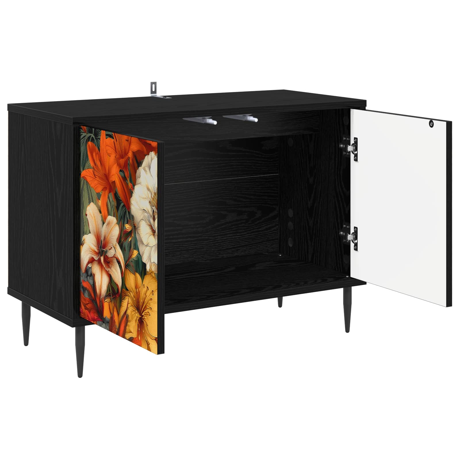 Ντουλάπι TV GENNEP 69 x 33 x 50,5 εκ. Μαύρη Δρυς - Pakobazaar