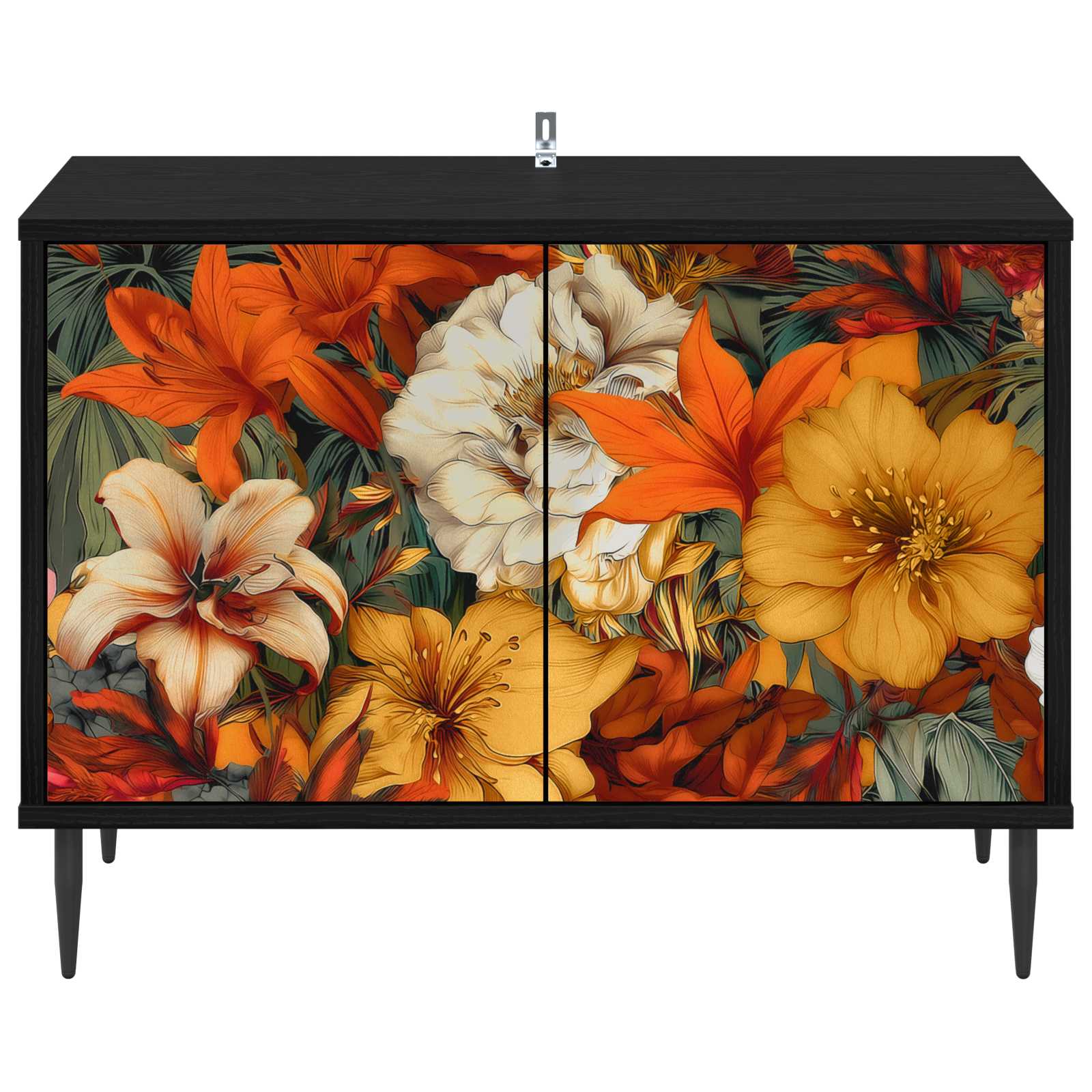 Ντουλάπι TV GENNEP 69 x 33 x 50,5 εκ. Μαύρη Δρυς - Pakobazaar
