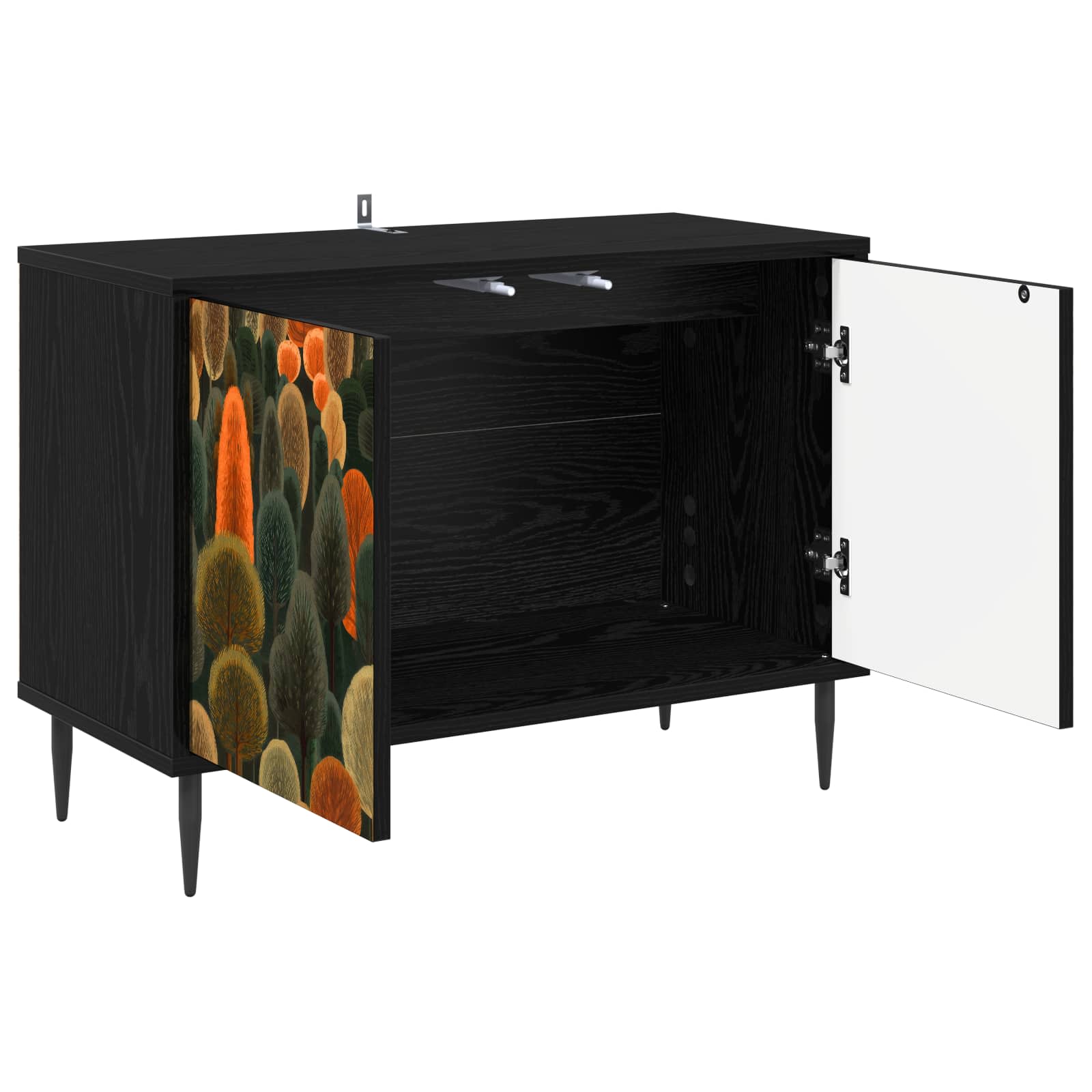 Ντουλάπι TV ZAANDAM 69 x 33 x 50,5 εκ. Μαύρη Δρυς - Pakobazaar
