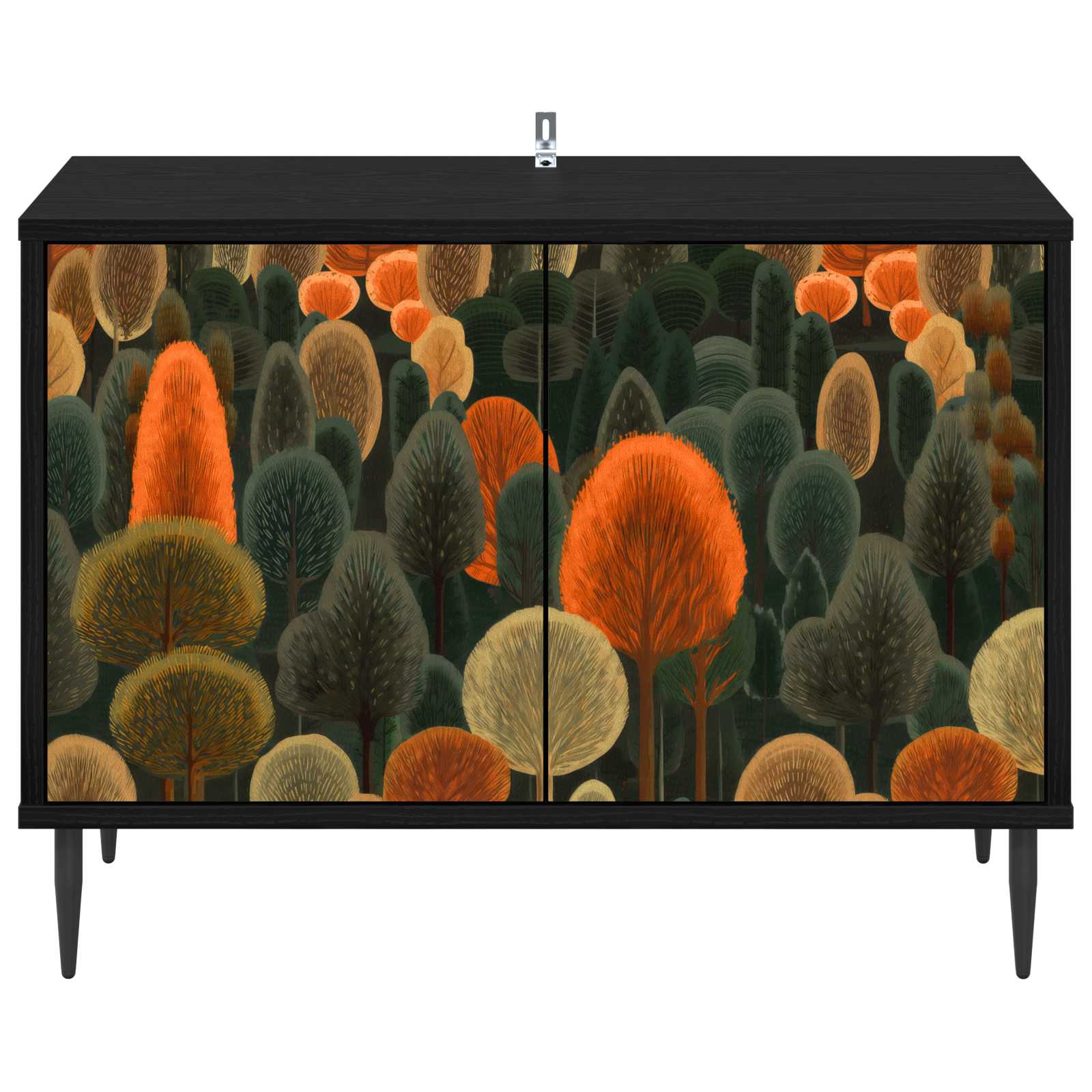 Ντουλάπι TV ZAANDAM 69 x 33 x 50,5 εκ. Μαύρη Δρυς - Pakobazaar