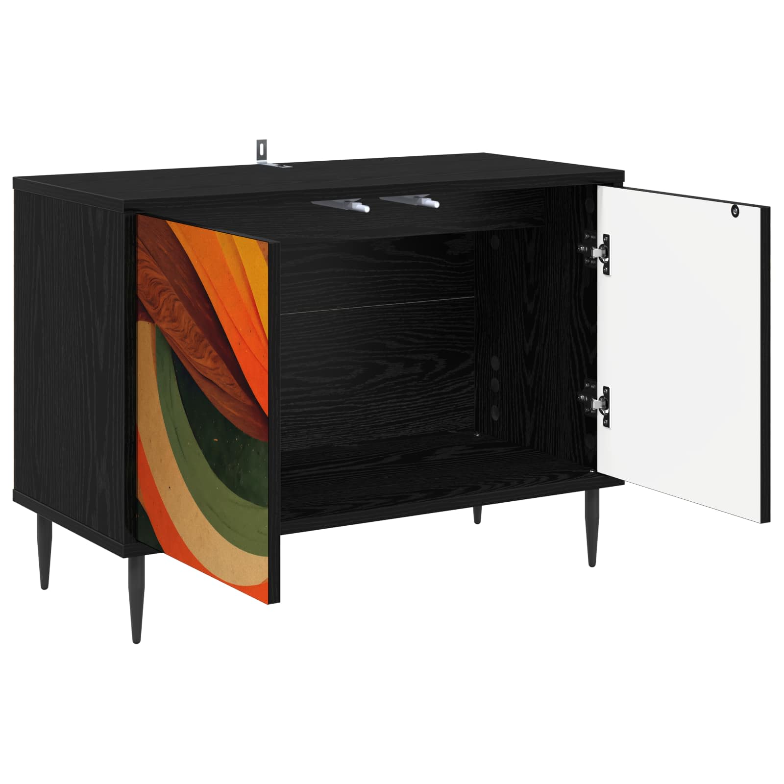 Ντουλάπι TV BONN 69 x 33 x 50,5 εκ. Μαύρη Δρυς - Pakobazaar