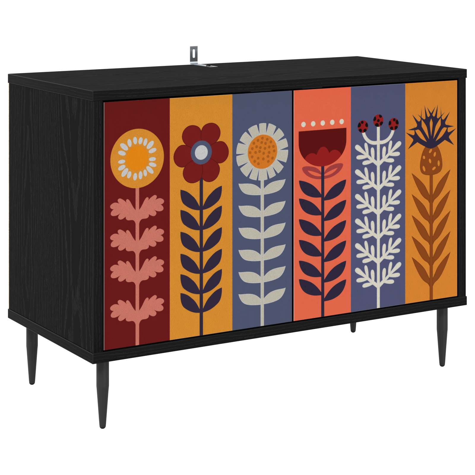 Ντουλάπι TV ESSEN 69 x 33 x 50,5 εκ. Μαύρη Δρυς - Pakobazaar