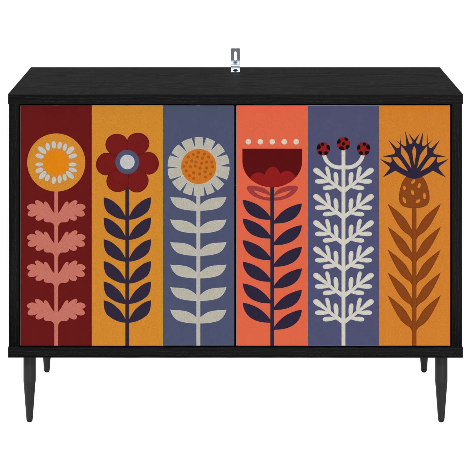 Ντουλάπι TV ESSEN 69 x 33 x 50,5 εκ. Μαύρη Δρυς - Pakobazaar