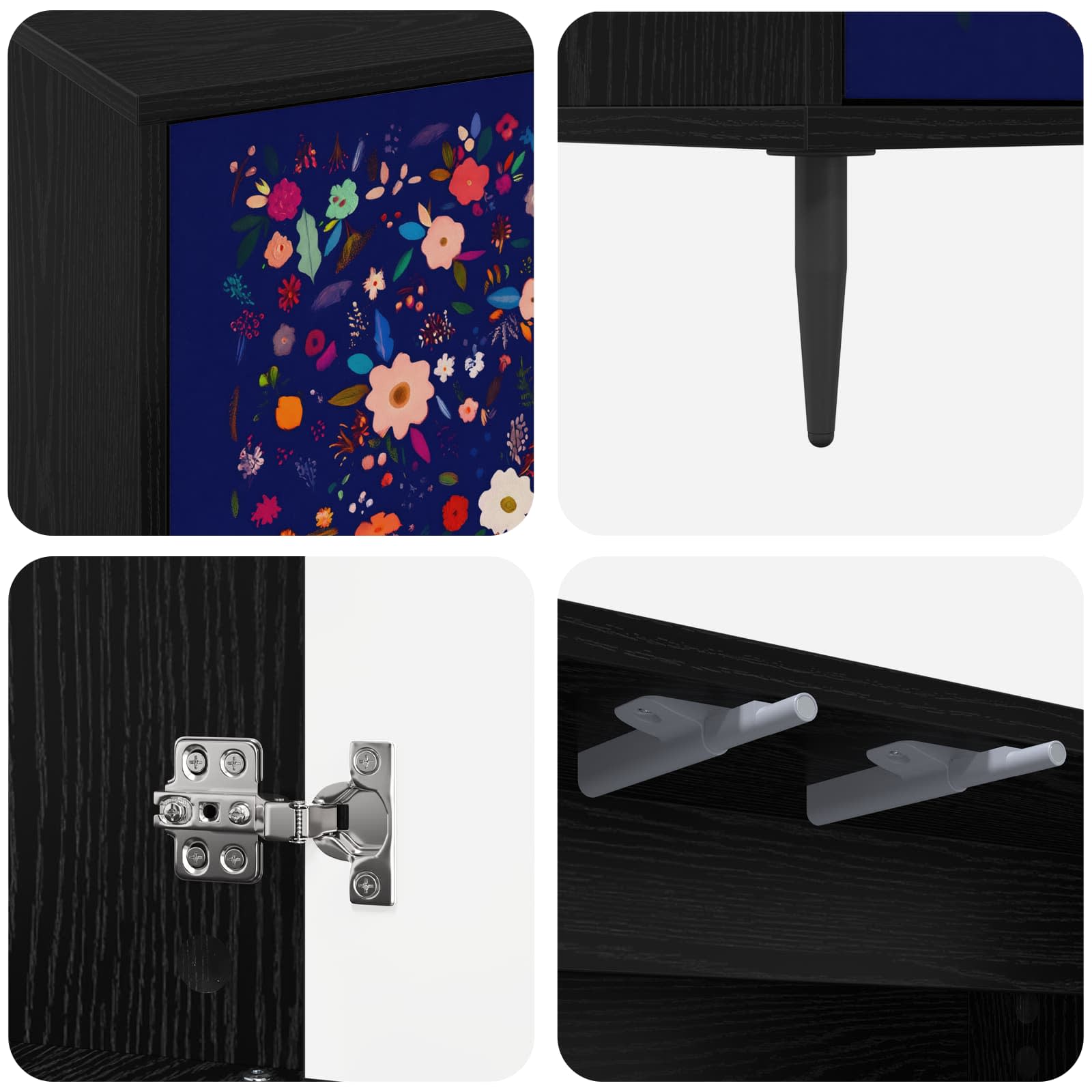 Ντουλάπι TV MAINZ 69 x 33 x 50,5 εκ. Μαύρη Δρυς - Pakobazaar